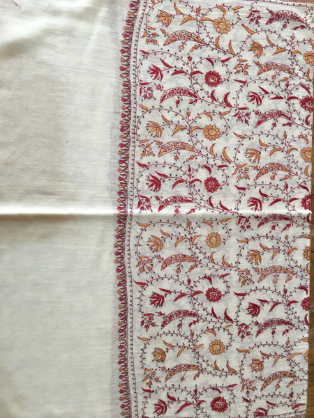 Kashmiri Stole | Sozni Embroidered | Needlework | BHST51