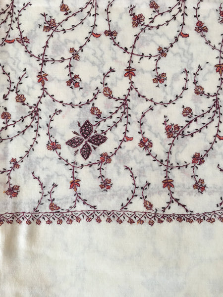 Kashmiri Stole | Sozni Embroidered | Needlework | BHST53