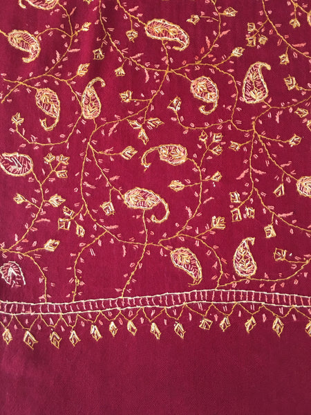 Kashmiri Stole | Sozni Embroidered | Needlework | BHST55