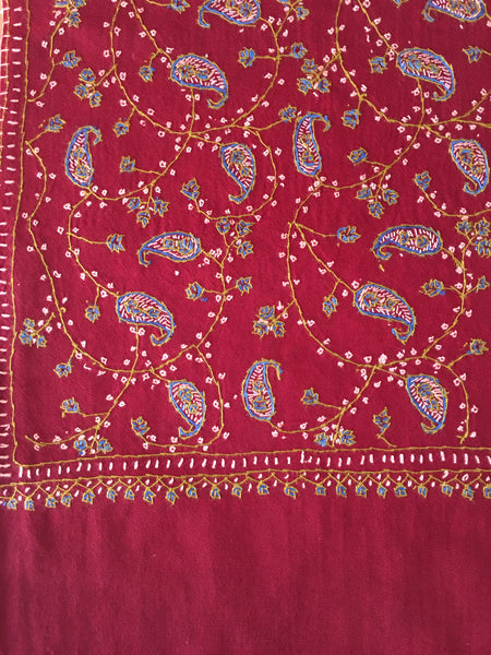Kashmiri Stole | Sozni Embroidered | Needlework | BHST57
