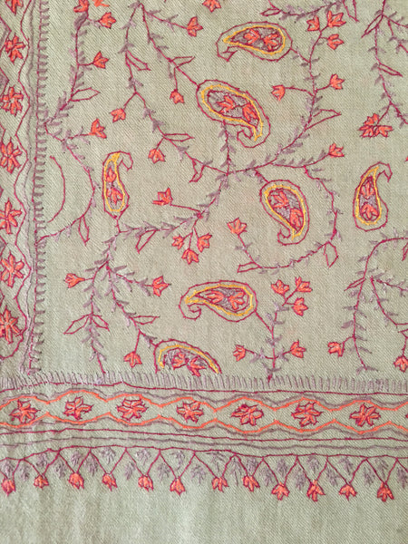 Kashmiri Stole | Sozni Embroidered | Needlework | BHST58