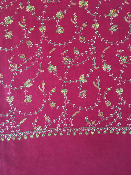 Kashmiri Stole | Sozni Embroidered | Needlework | BHST60