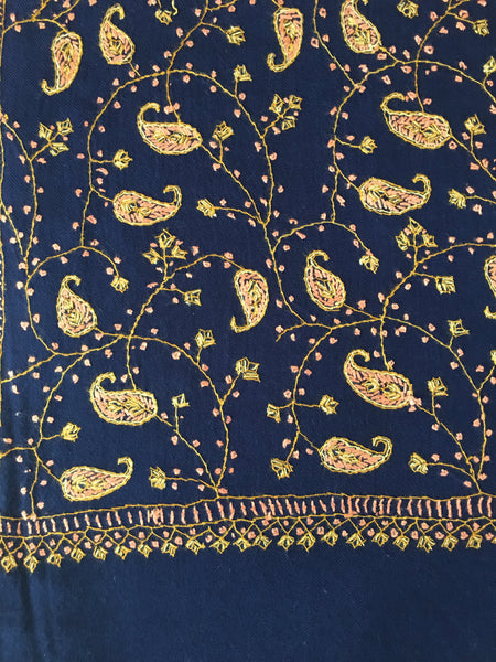 Kashmiri Stole | Sozni Embroidered | Needlework | BHST61