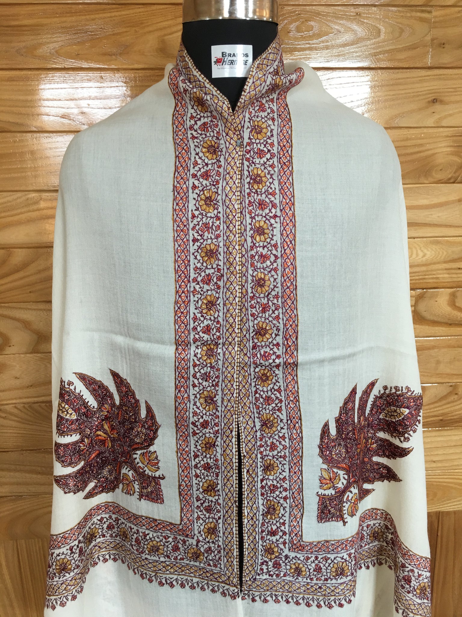 Kashmiri Shawl | Sozni Embroidered | Needlework | BHKS11