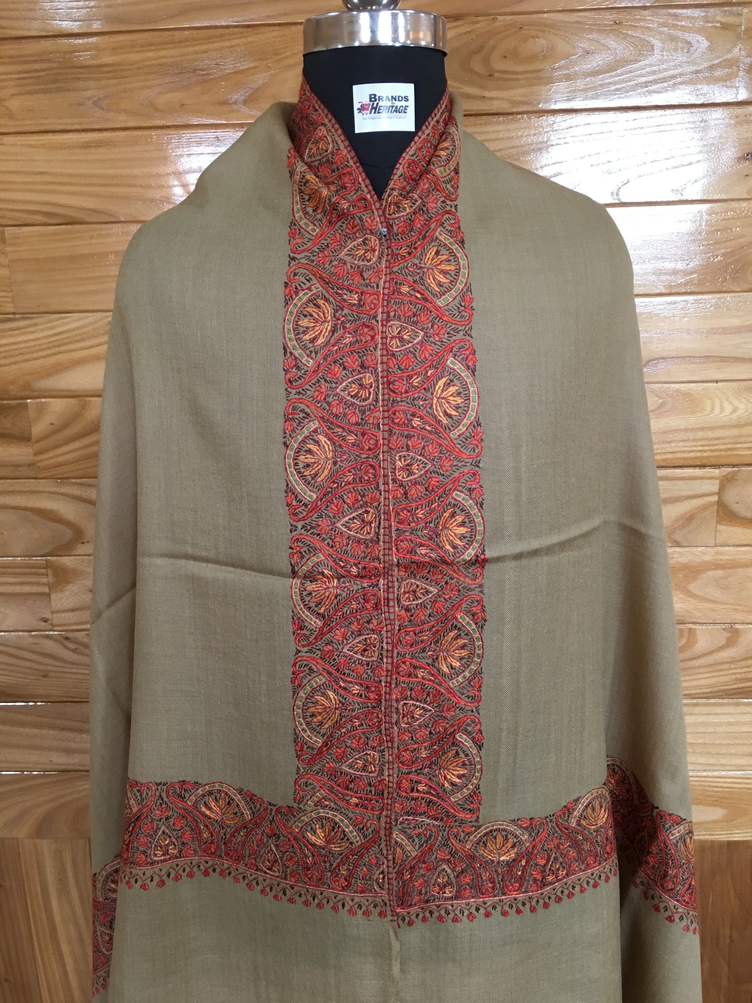 Kashmiri Shawl | Sozni Embroidered | Needlework | BHKS13